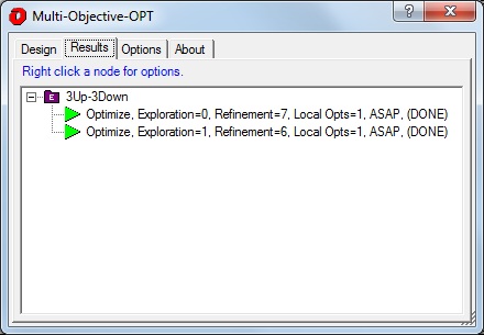 Multi-Objective-OPT Results Tab graphic